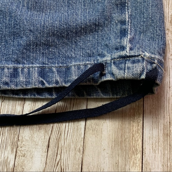 South Pole denim shorts light wash long legs with ties EUC 34 - Picture 5 of 7